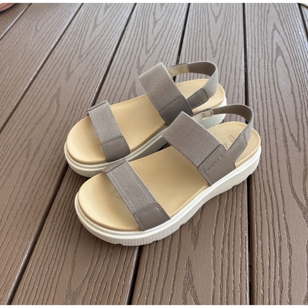 Keen Elle Mila Backstrap Leather Sandals in Brindle Women's Size 9.5 New Cushion
